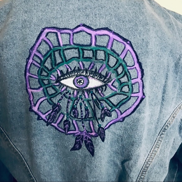 NWT Hand Painted Denim Jacket One of a kind! - Picture 4 of 7